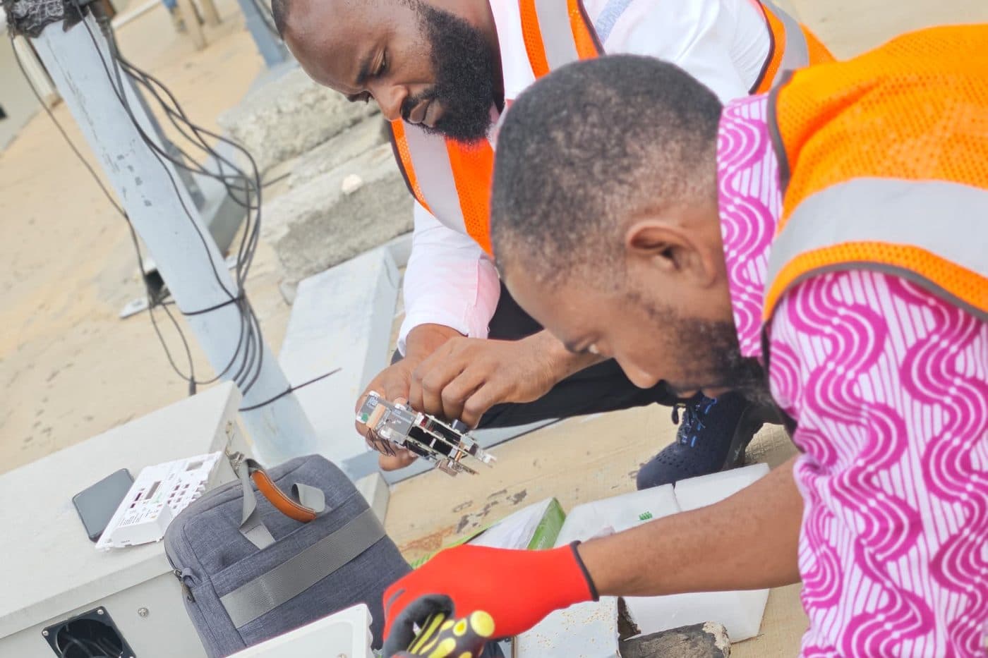 ECHT field team carrying out on-site monitoring checks